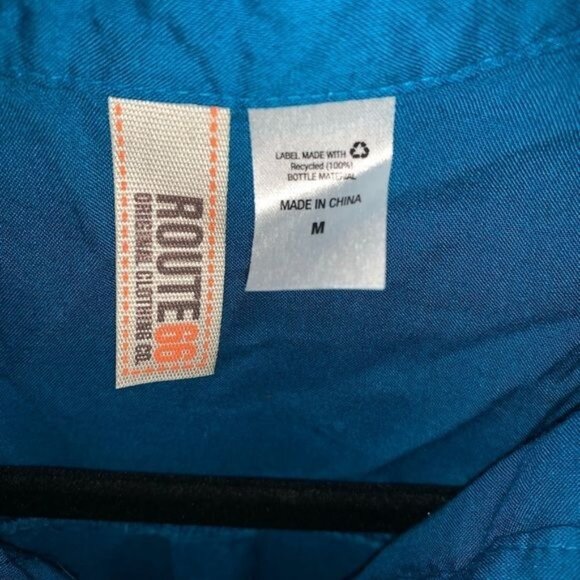 Route 66 Womens Blue Button-Front Long-Sleeve Rayon Shirt M - Picture 3 of 9